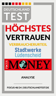 Kunden bescheinigen uns im Deutschland Test von Focus Money: Höchstes Vertrauen